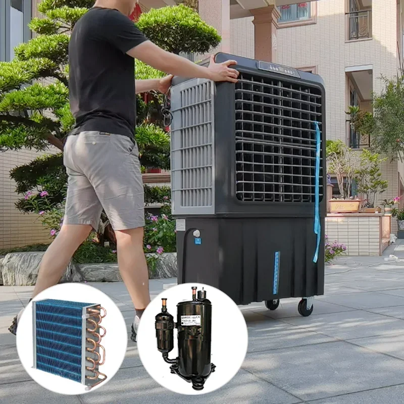 Aire acondicionado portátil para acampar, sistema de aire acondicionado de CA portátil, Climatizadores de aire evaporativo, aire acondicionado