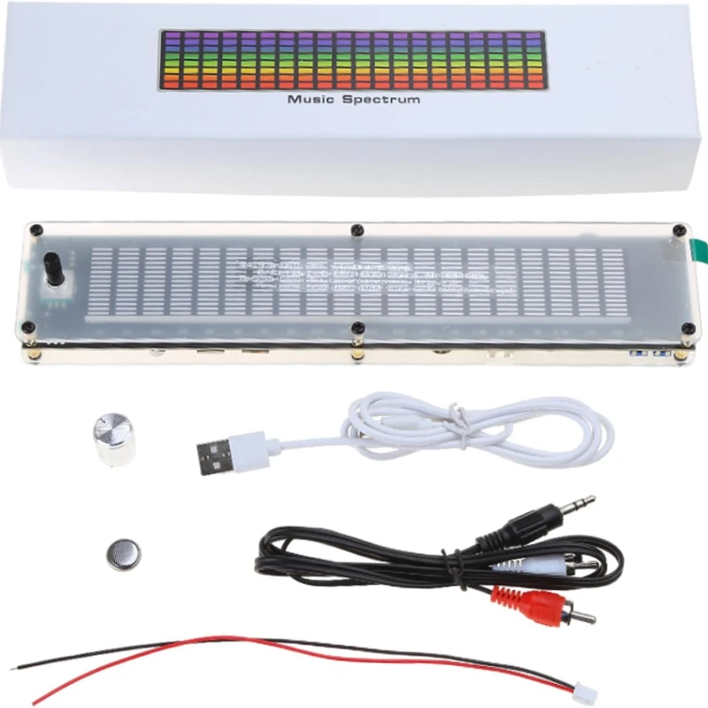 DC 12V LED Music Spectrum Display Multi-mode DSP Equalizer Level Indicator Light Rhythm Analyzer on-board Power Amplifier