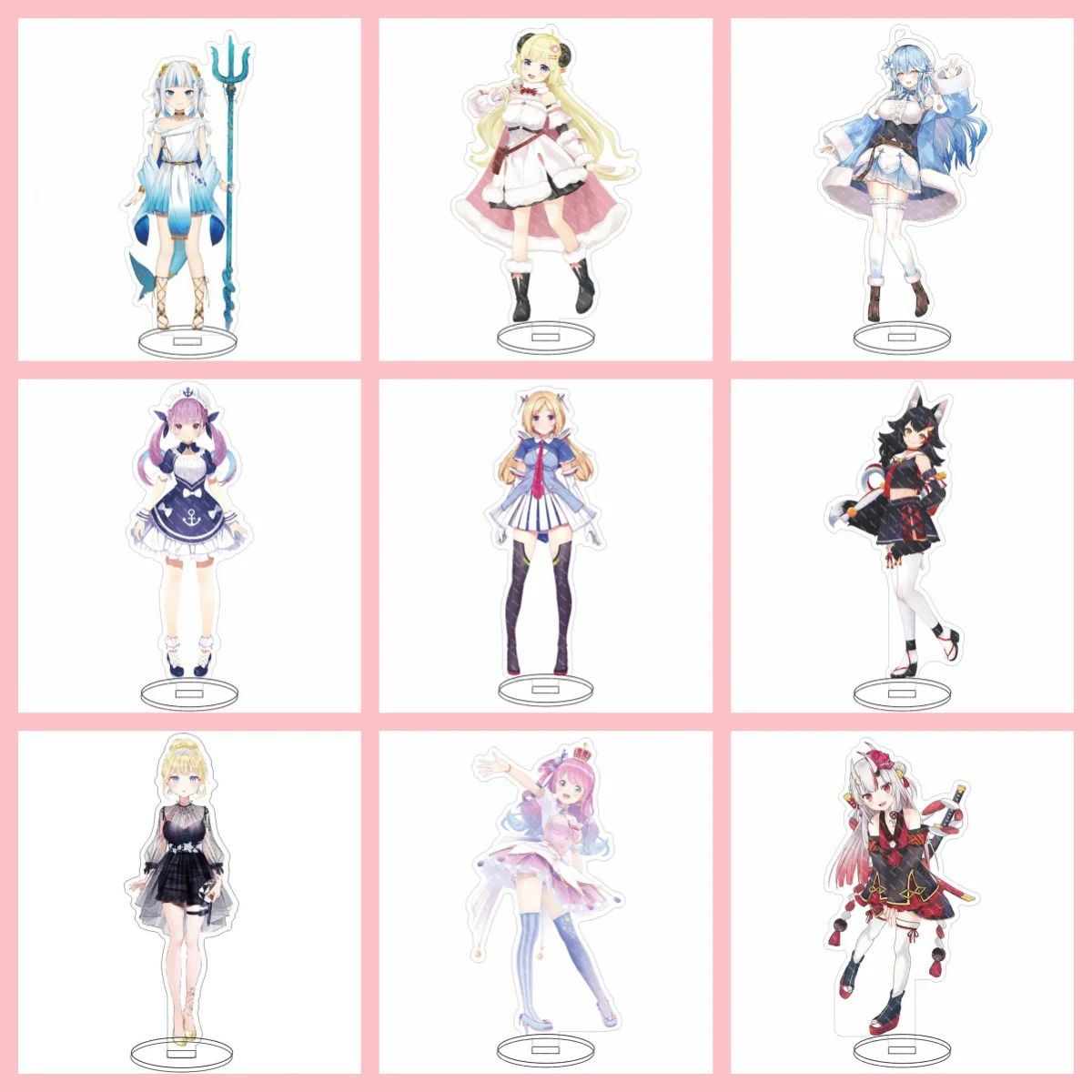 

Hot Anime Hololive Vtuber Figure Acrylic Usada Pekora Uruha Rushia Hosimati Suisei Inugami Korone Bags Gift Fans Stand Model