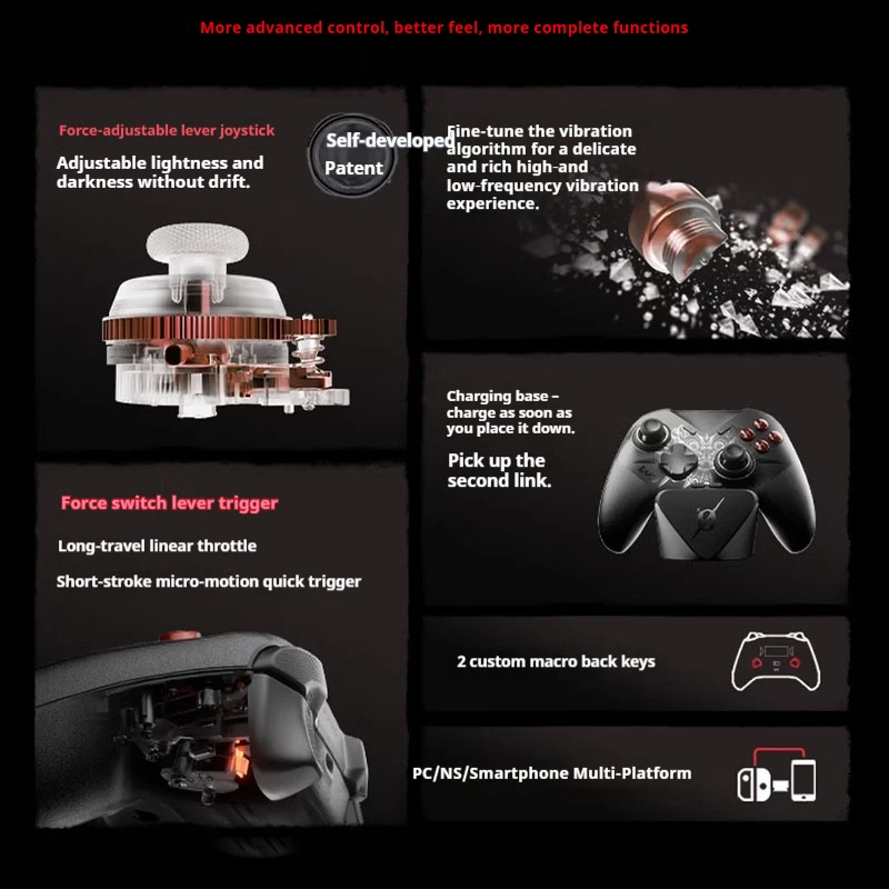 Direwolf 4 Phantom Blade Zero Wireless Game Controller, Multi-platform Gamepad for PC Switch Android iOS Game Accessories Gifts