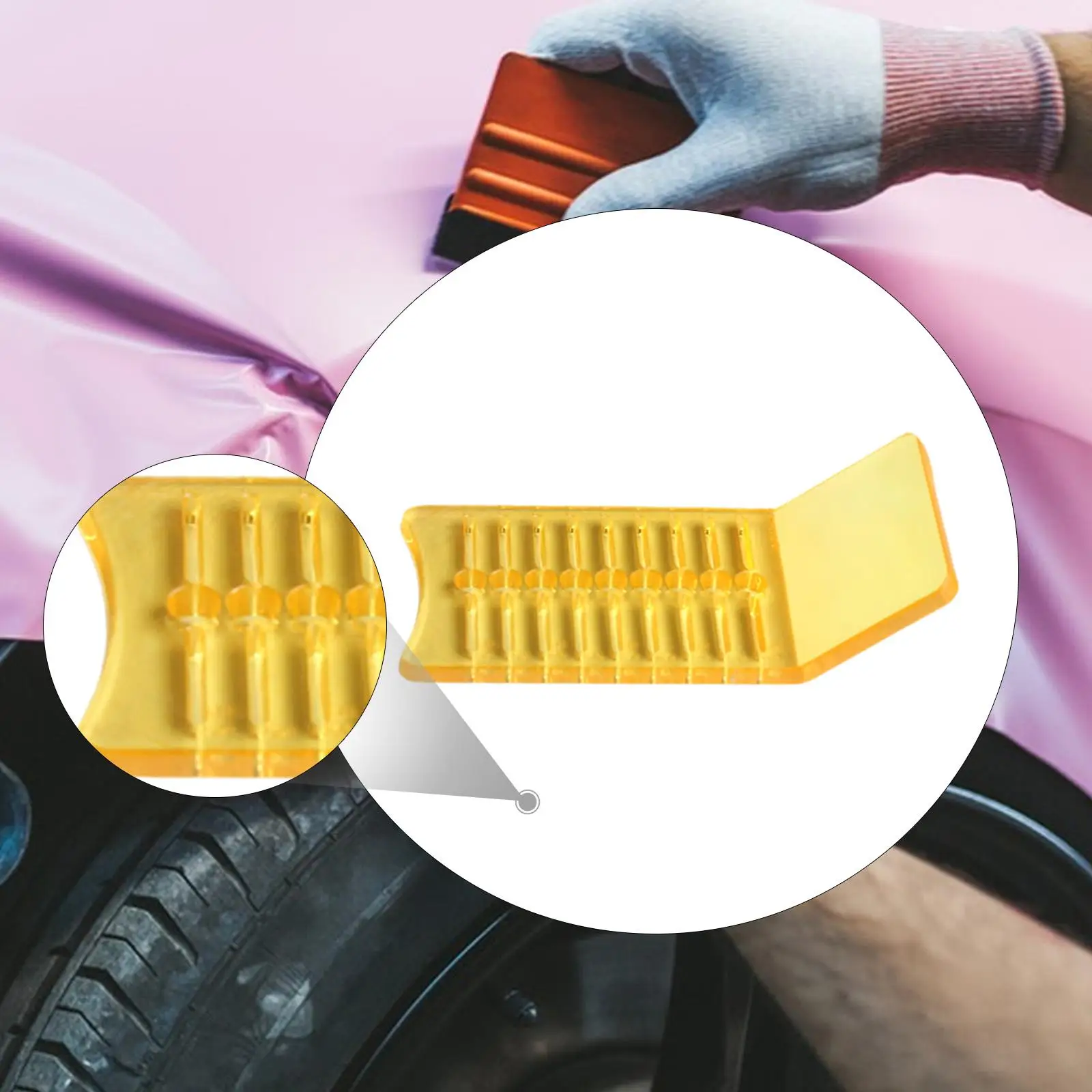 

Car Vinyl Film Measuring Tool, Portable Effortless Measuring Squeegee, Accurate