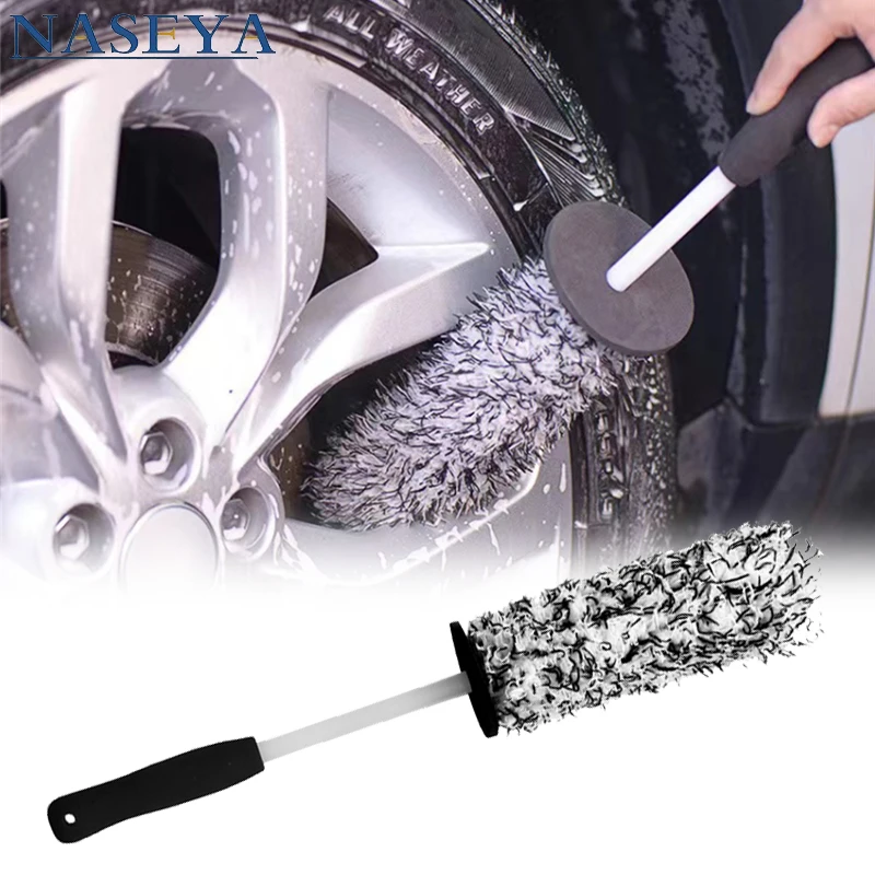 

For Peugeot 206 406 407 207 208 308 508 2008 Car Wheel Hub Brush Auto Wheel Tire Rim Brush Cleaning Tool Car Washing Accessories