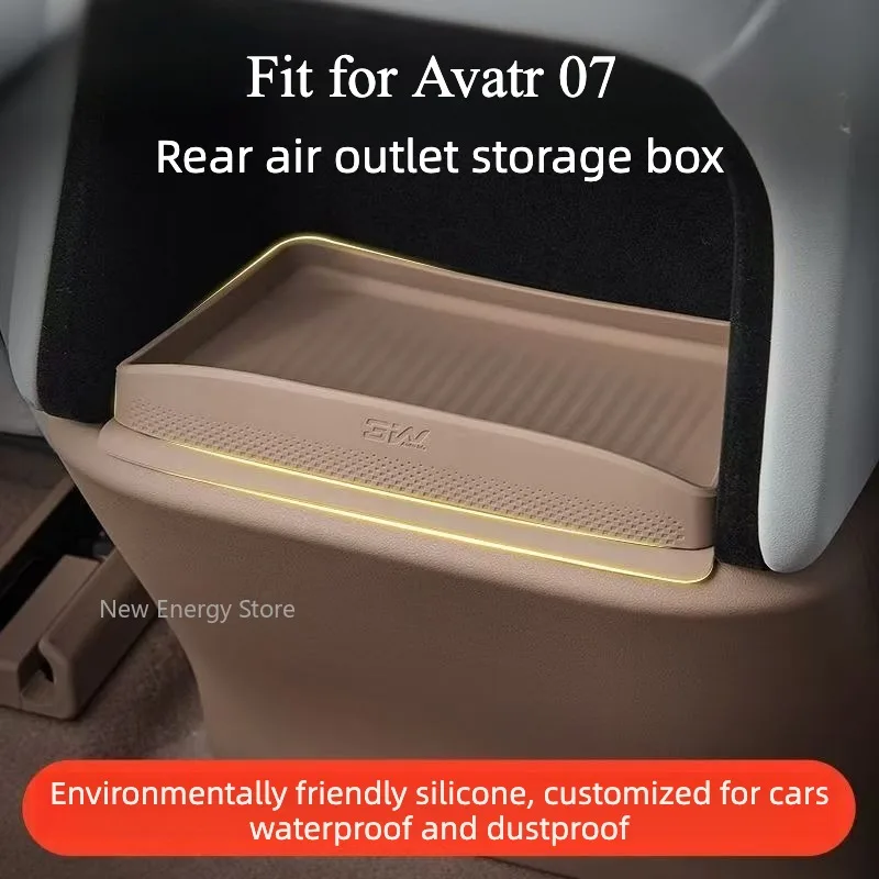 Suitable for Avatr 07 2024-2026 Rear Exhaust Vent Storage Box Silicone Anti Dirt Protective Cover Interior Modify Accessories