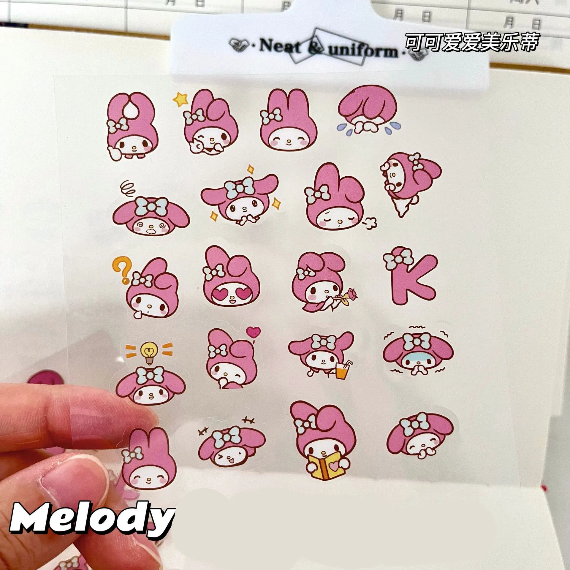 

Kawaii Sanrio Mymelody прозрачные Diy наклейки аниме мультфильм милый студент рабочего стола Декор Руки учетные записи материалы подарок для девочек