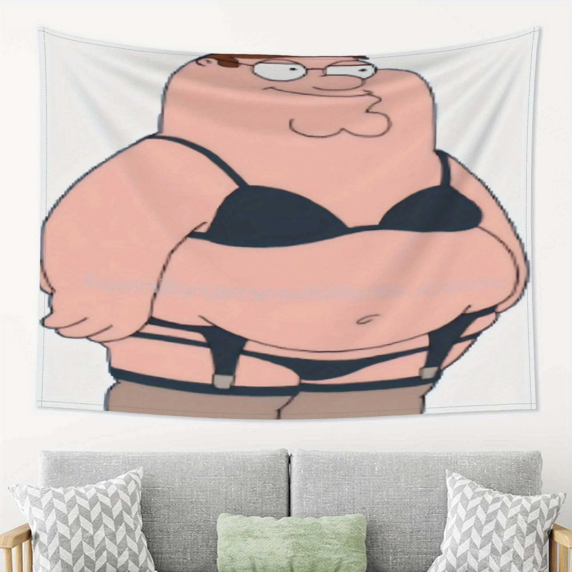 VIKAMA Peter Griffin, Tapestry, Suitable for All Occasions, Tapestry Gift, Living Room Bedroom Office Home Decor Wall Hanging