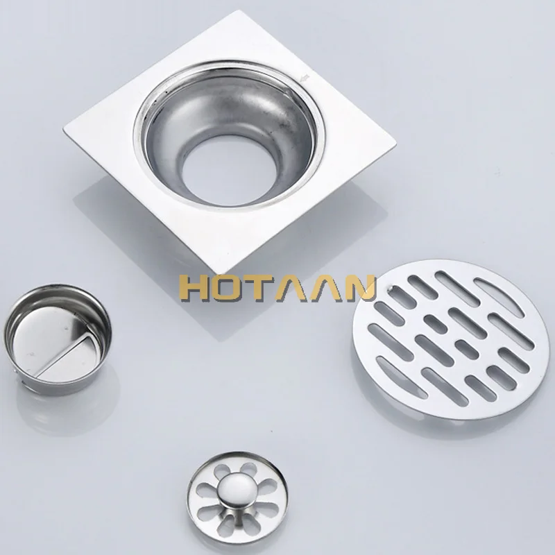 Shower Drain Thick SUS 304# Stainless Steel Floor Drain Ordinary Bathroom Toilet Kitchen Balcony Dedicated To prevent odor