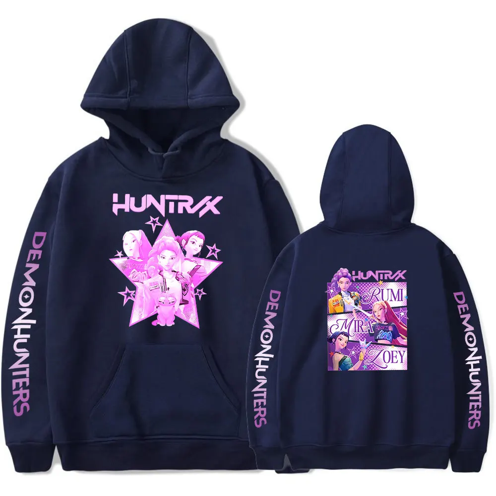 

2025 autumn Anime K-Pop Demon Hunters Hoodie Harajuku Hip Hop Pullover Tops Sweatshirt UNISEX Alphabet sportswear Fashion Trends