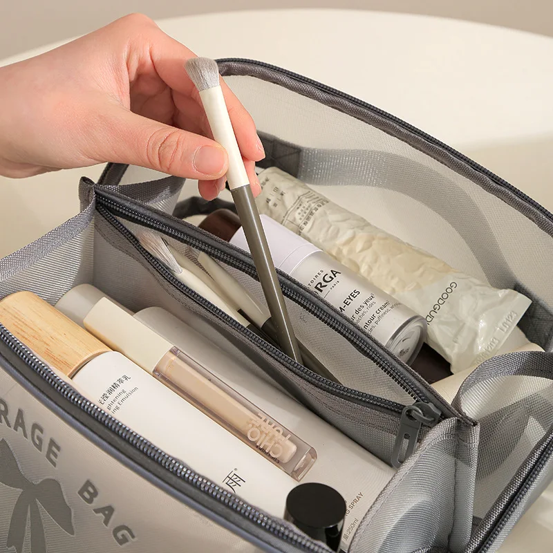 Premium Mesh Large Capacity Pillow Bag Toilet Bag Storage Hand Carry Simple Toilet Bag