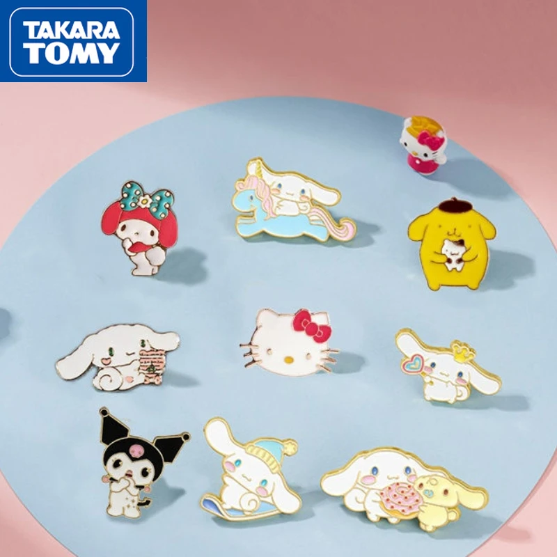 

Милая школьная сумка Hello Kitty TAKARA TOMY, с вырезом из сплава, мультяшная Милая брошь, школьная сумка, простые съемные аксессуары