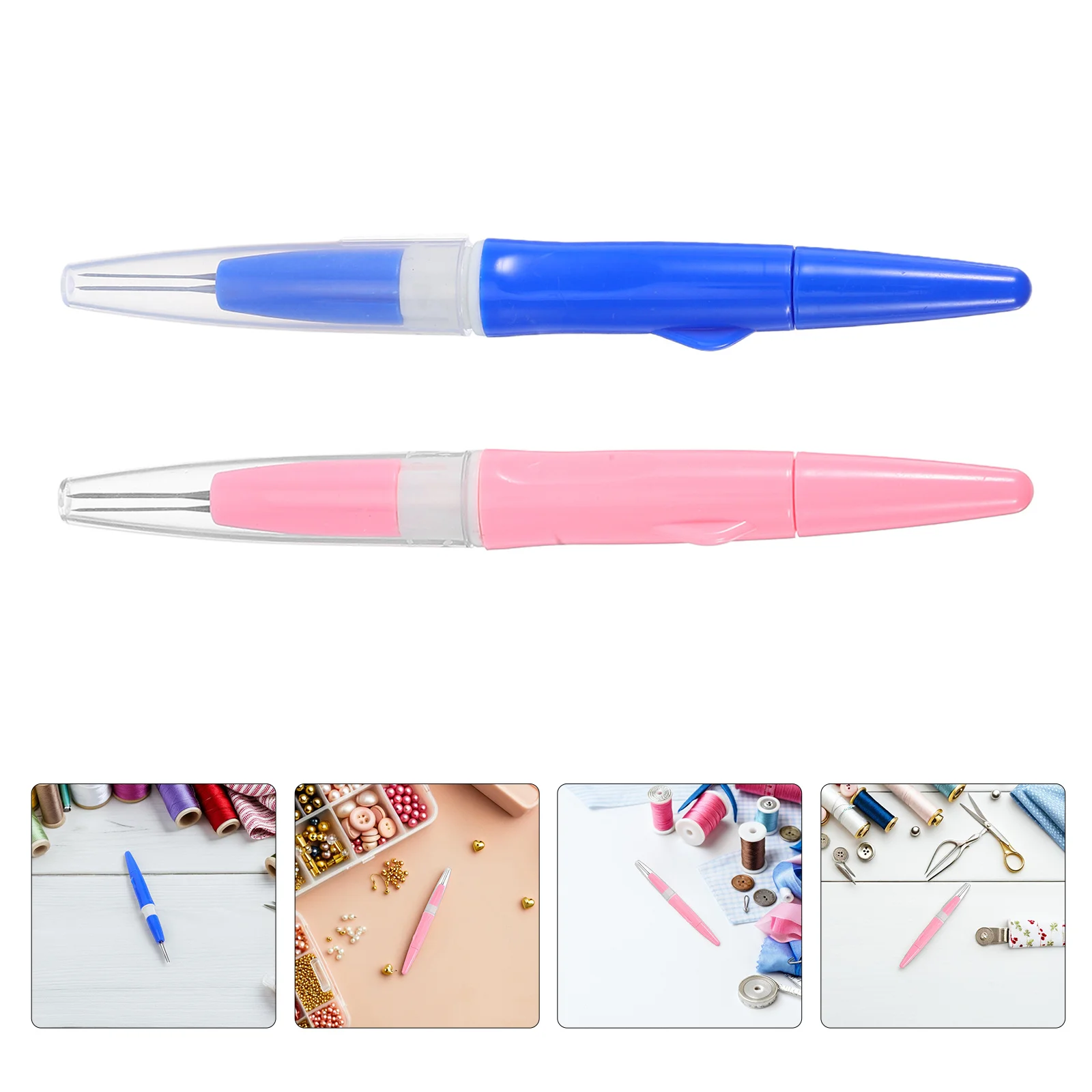 

2Pcs Needle Felting Tools Pen Style Felting Device Smooth Crafting Experience All Occasion Use Wool Needle Beginner Tool Kit