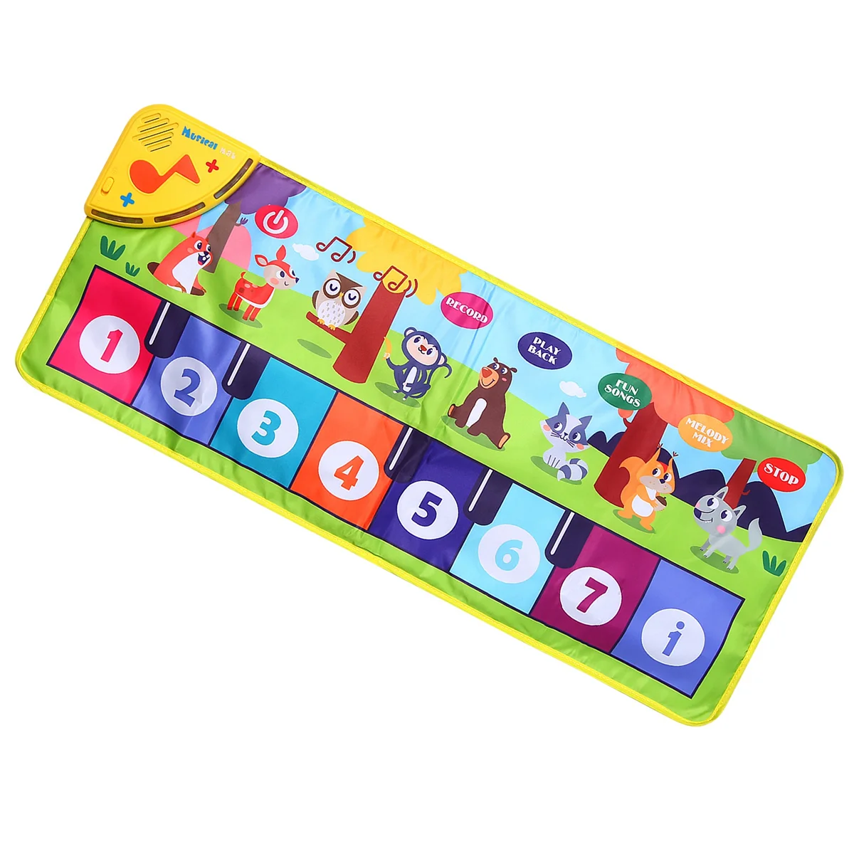 

ABMW-Music Game Mat Musical for Kids Floor Keyboard Dance Mat with 8 Animal Sounds Baby Mat Study Educational Toys