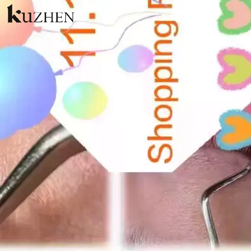 Pinça de extensão de cílios antiderrapante, aço inoxidável, ponta curvada, pinça reta, alta precisão, arte de unha, maquiagem, ferramentas de beleza