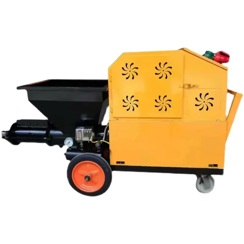High Power Automatic Cement Wall Plastering Machine, 7mm Max Spraying Thickness Mortar Sprayer for Slope Protection