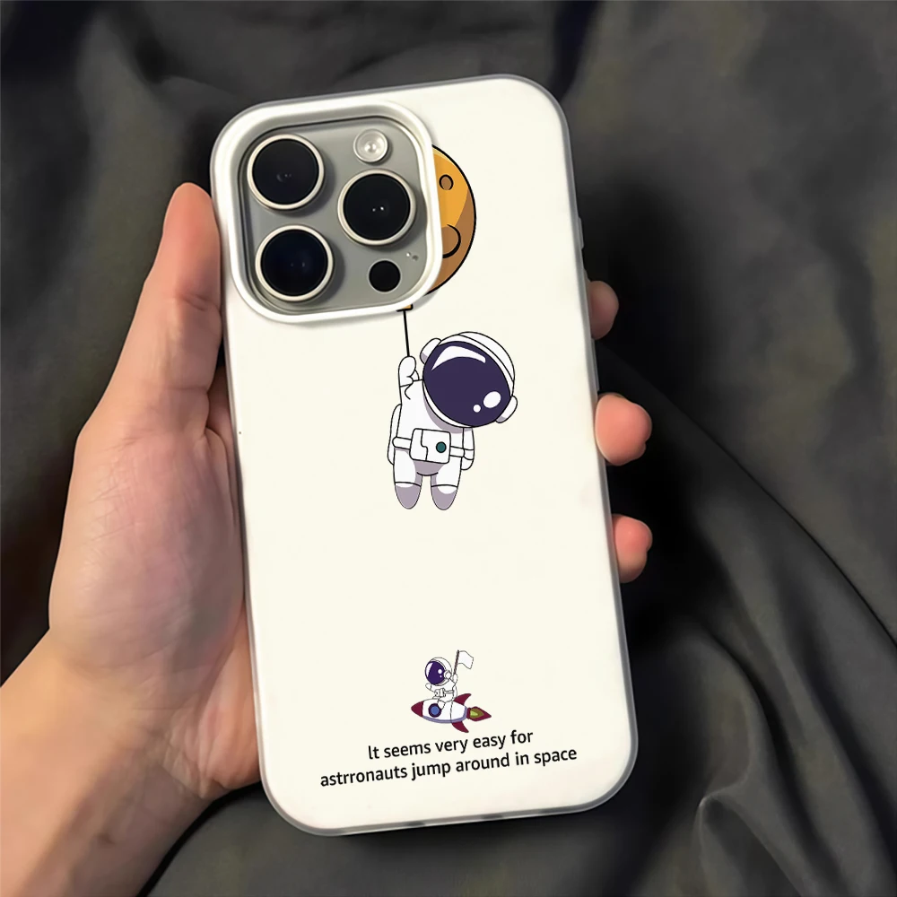 Shockproof Chibi Astronaut Floating Doodle Jelly shell Phone Case For Xiaomi 14 T 17 Pro Max For Mi 11 Lite XM 15 T Pro 5G Cover