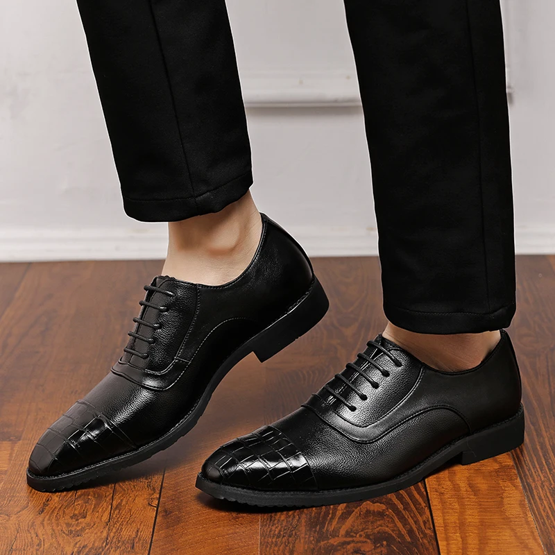 Business Formal Men's Shoes 2024 Spring New Fashion Pointed Toe Non-slip Men's Casual Shoes High-end Hot-selling Trendy Shoes