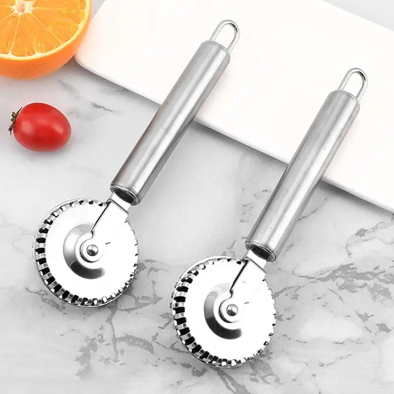 

Pastry Cutter Roller Tool Dumpling Cutter Wheel Pastry Wheel With Roller Fluted Edge Non-Corrosive Delicate Baking Tools For