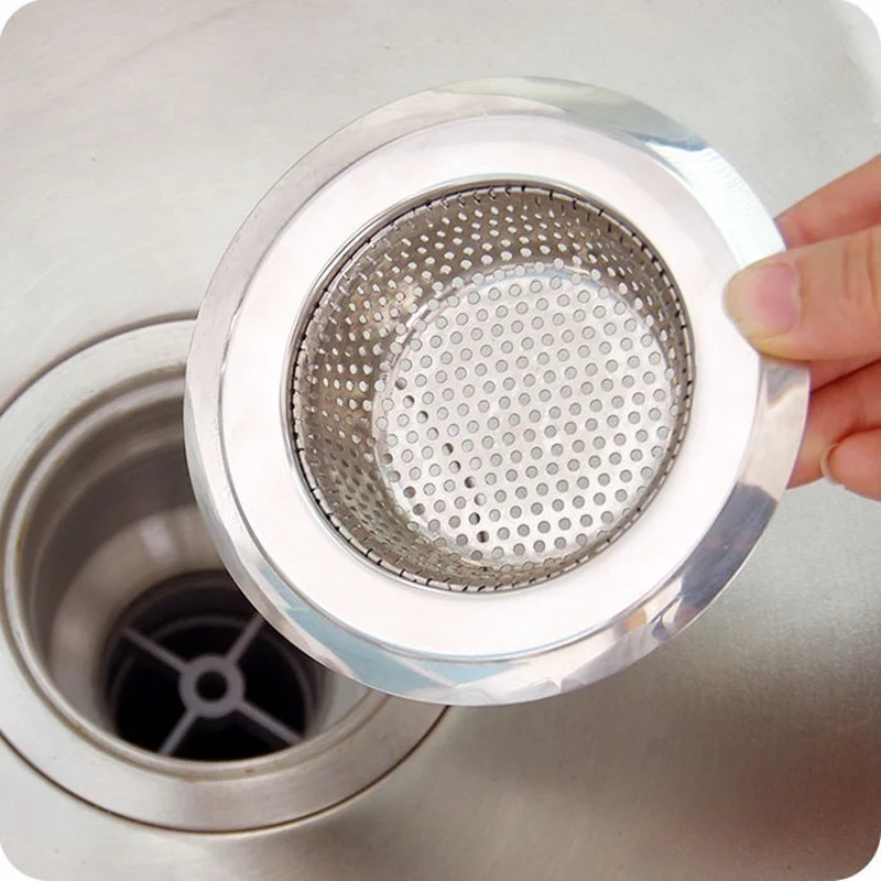 Kitchen Sink Drain Filter Stainless Steel Metal Mesh Drain Hole Filter Trap Bathroom Sink Strainer Drain Hole Floor Drain Covers