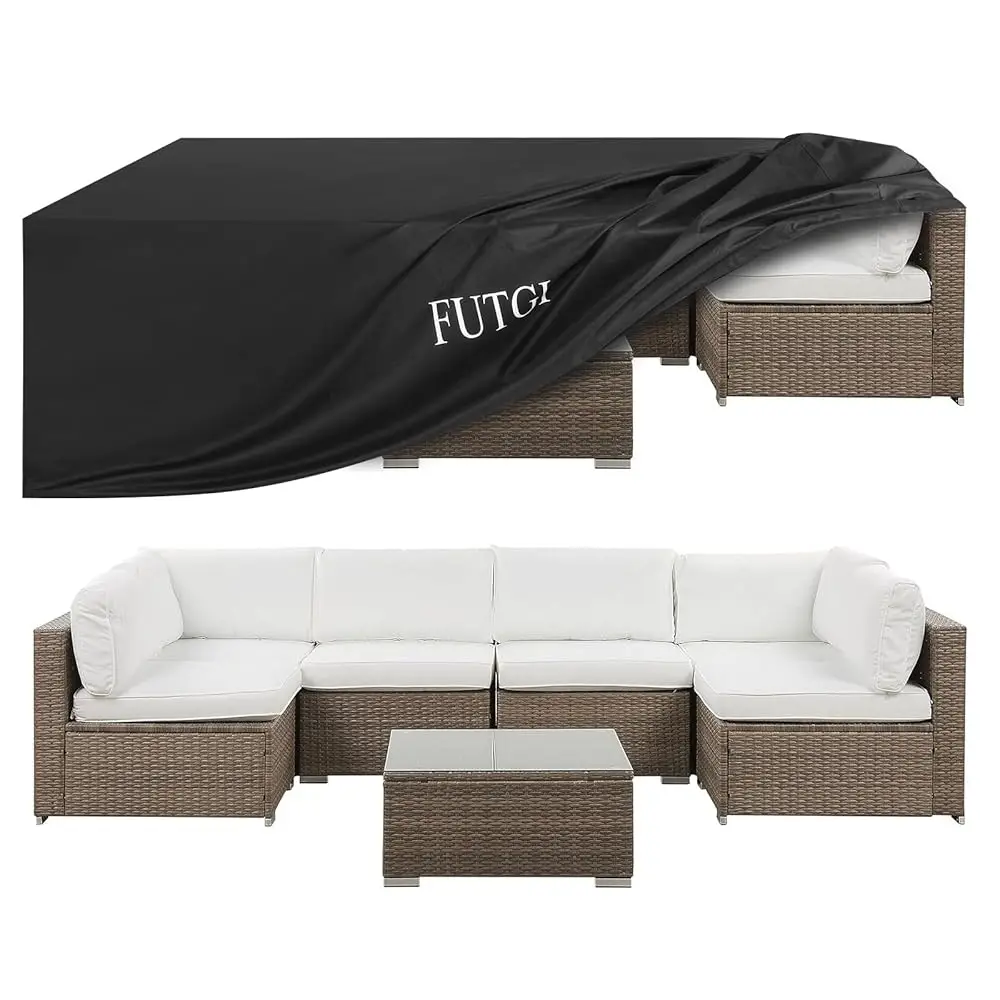 

Outdoor Patio Furniture Covers Waterproof, 600D Heavy Duty Ox Covers For Patio Furnitures As General Table Chair Bay Sofa, Uv