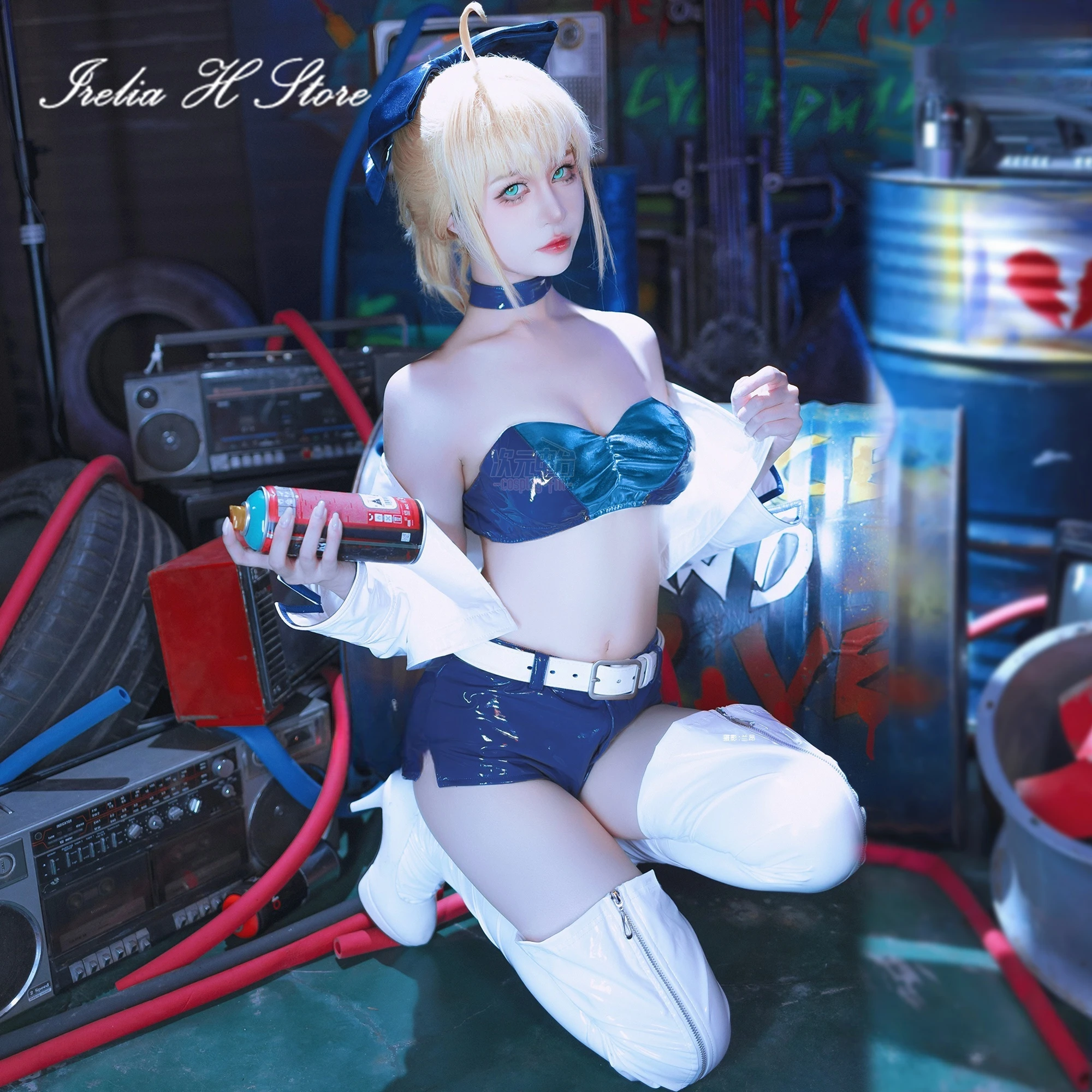 

Irelia H Store FGO Cosplay Fate Grand/Order saber Cosplay Costume Game Stronger saber Racing Suit Halloween Costume Female