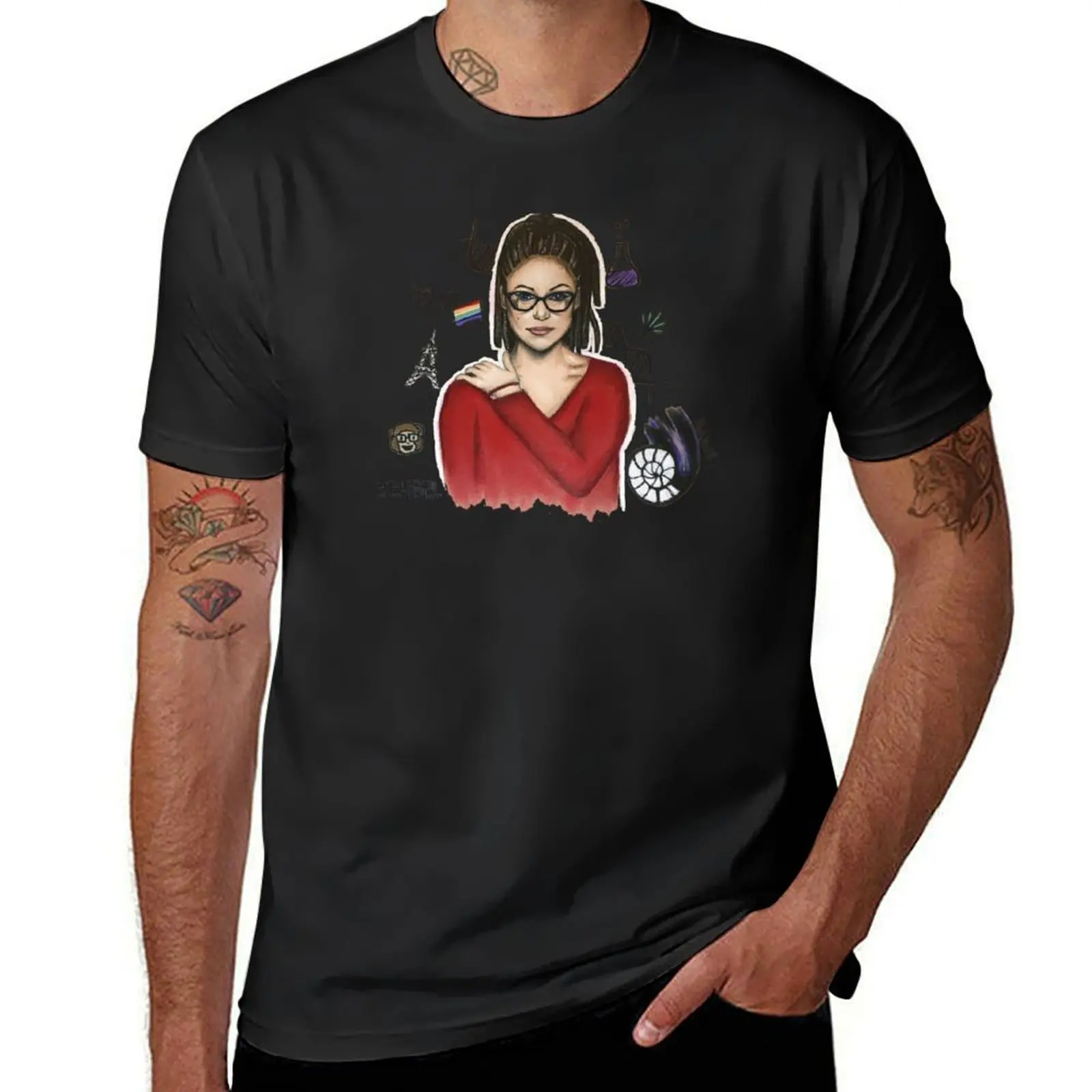 cosima drawing T-Shirt funnys blanks men clothings