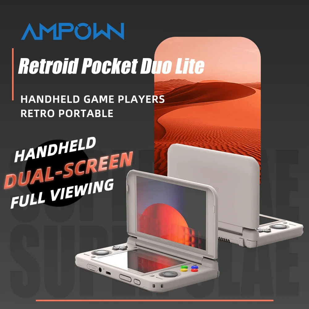 Retroid Pocket Duo Lite Dual-Screen Clamshell Handheld,5.5