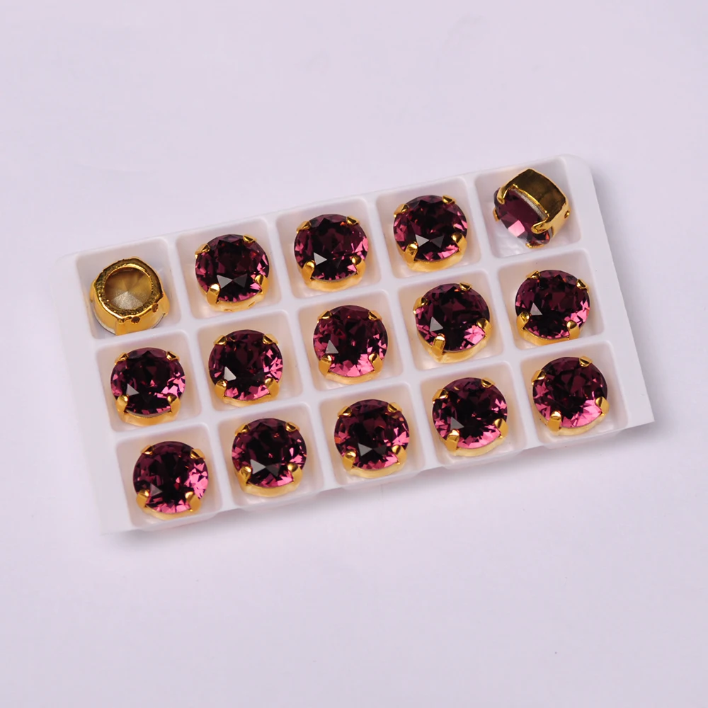 CTPA3bI 1357 Amethyst Nice Glass Crystal Sew On Rhinestones Brilliant Cut High Quality Pointback Best Diamond Stones For Clothes