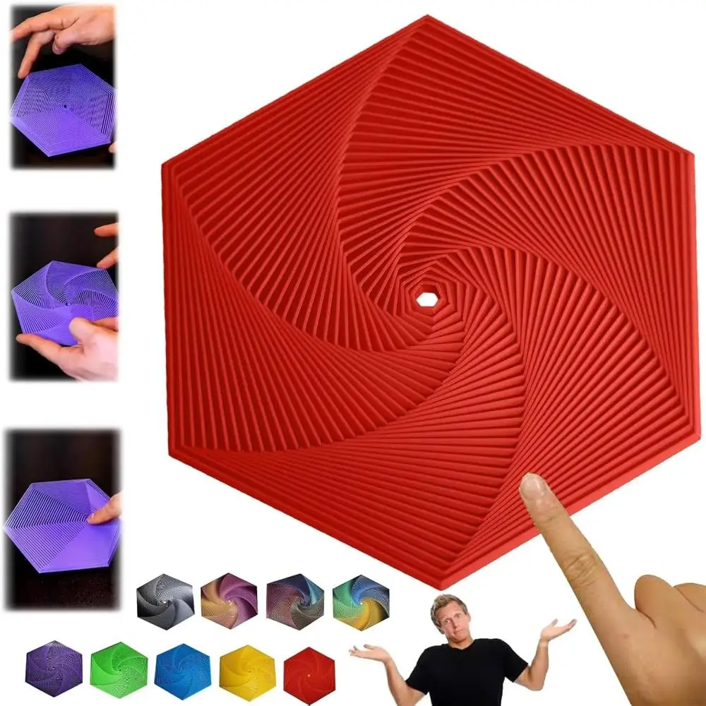 PLA Funny Anti-stress Fractal Fidget Hexagon Playing Sensory Toy Hexagon Hexagon Spiral Portable PLA Cube Fidget Toy