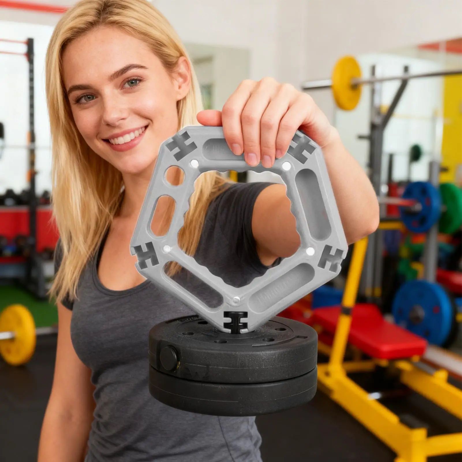 Hand Strengthener Ergonomic Workout Aid Multi-functional Strength Trainer Dumbbell Attachment For Youth Teens Grandma Grandpa