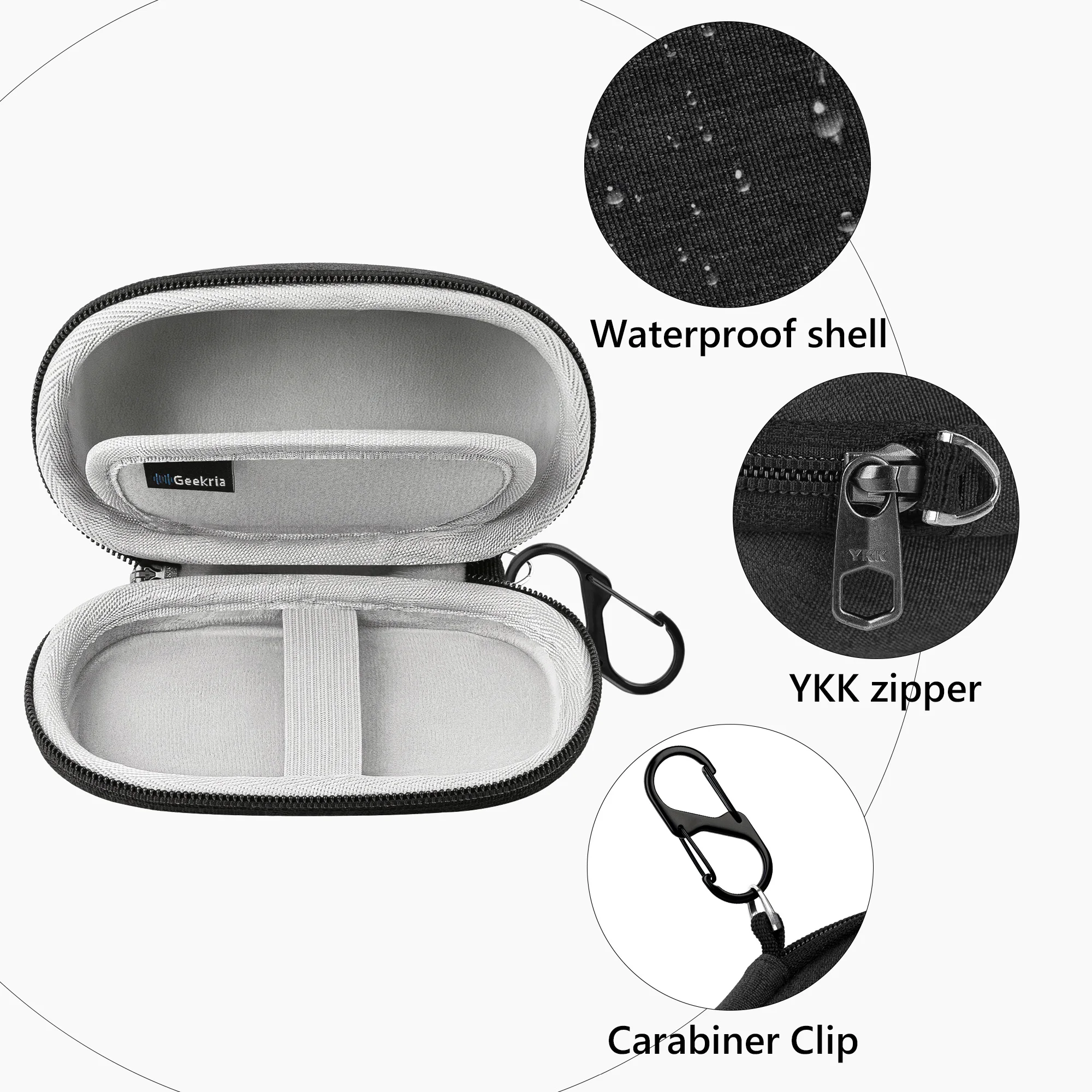 Geekria Mouse Hard Shell Case Compatible with Apple Magic Mouse Travel Carrying Bag (Dark Gray)