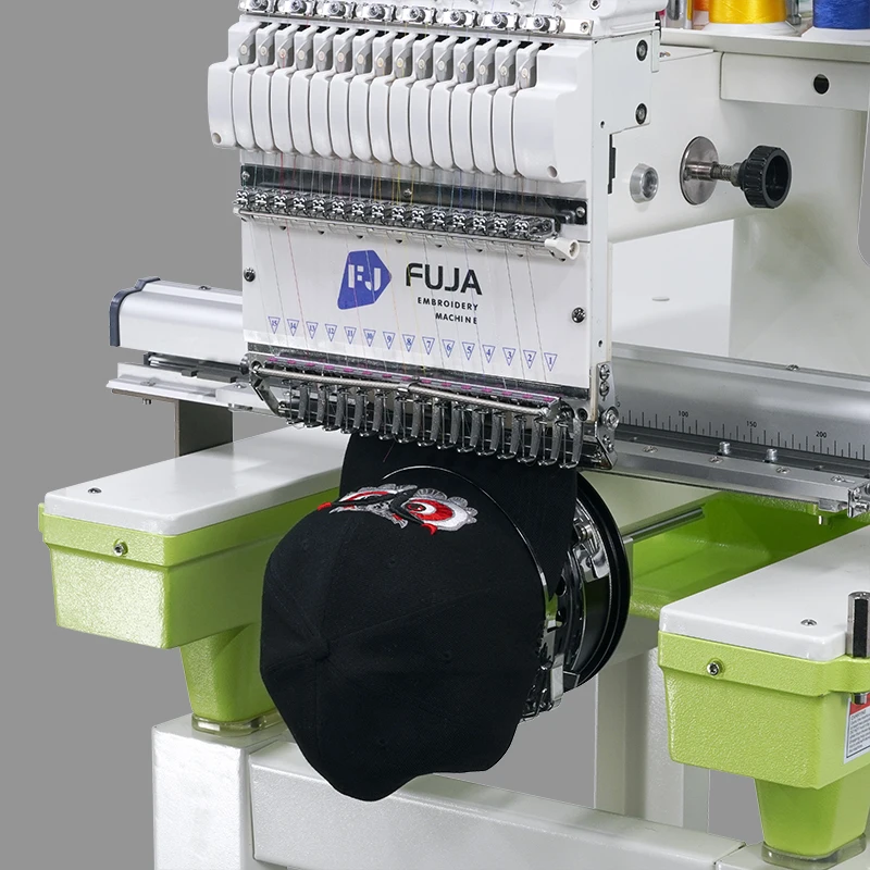 Multi logotipo automático China sombrero ordenador de un solo cabezal 12 15 agujas máquina de bordar Bordadora máquina computarizada Industrial