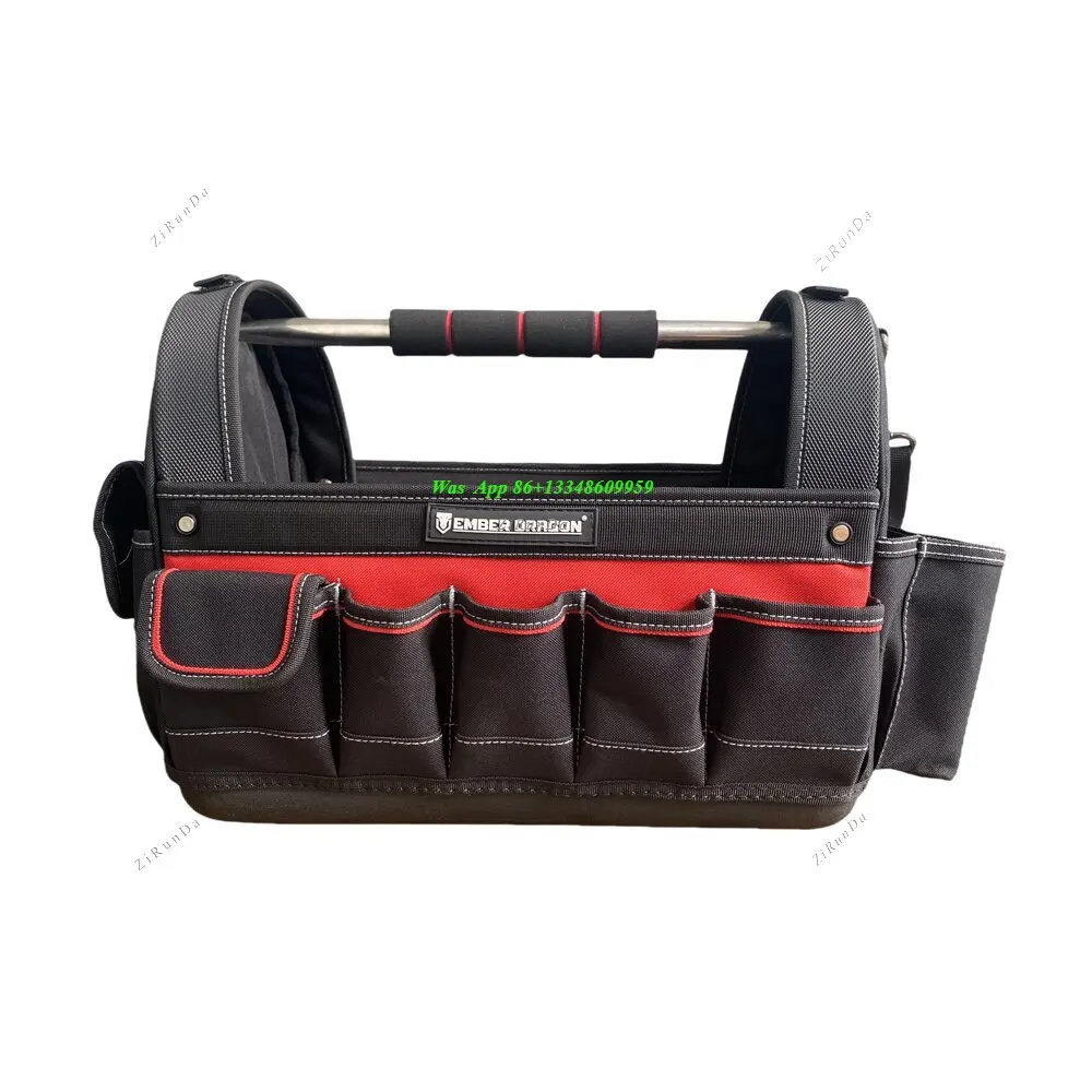 16-inch-multifunctional-kit-steel-pipe-handle-electrician-portable-shoulder-portable-crossbody-combined-storage-basket