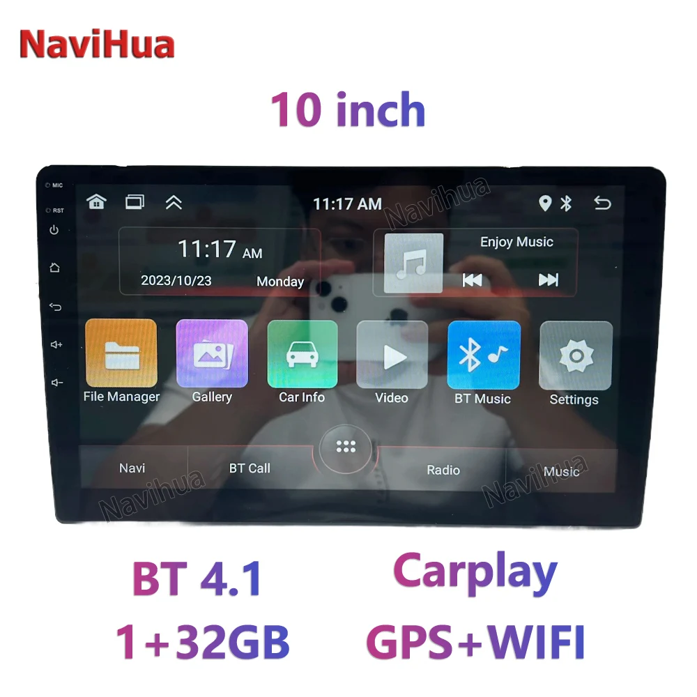 10.1 Inch 1+16G Android 12 Car Multimedia carplay Player  Radio With Up Down Adjustable Screen Bluetooth GPS Player