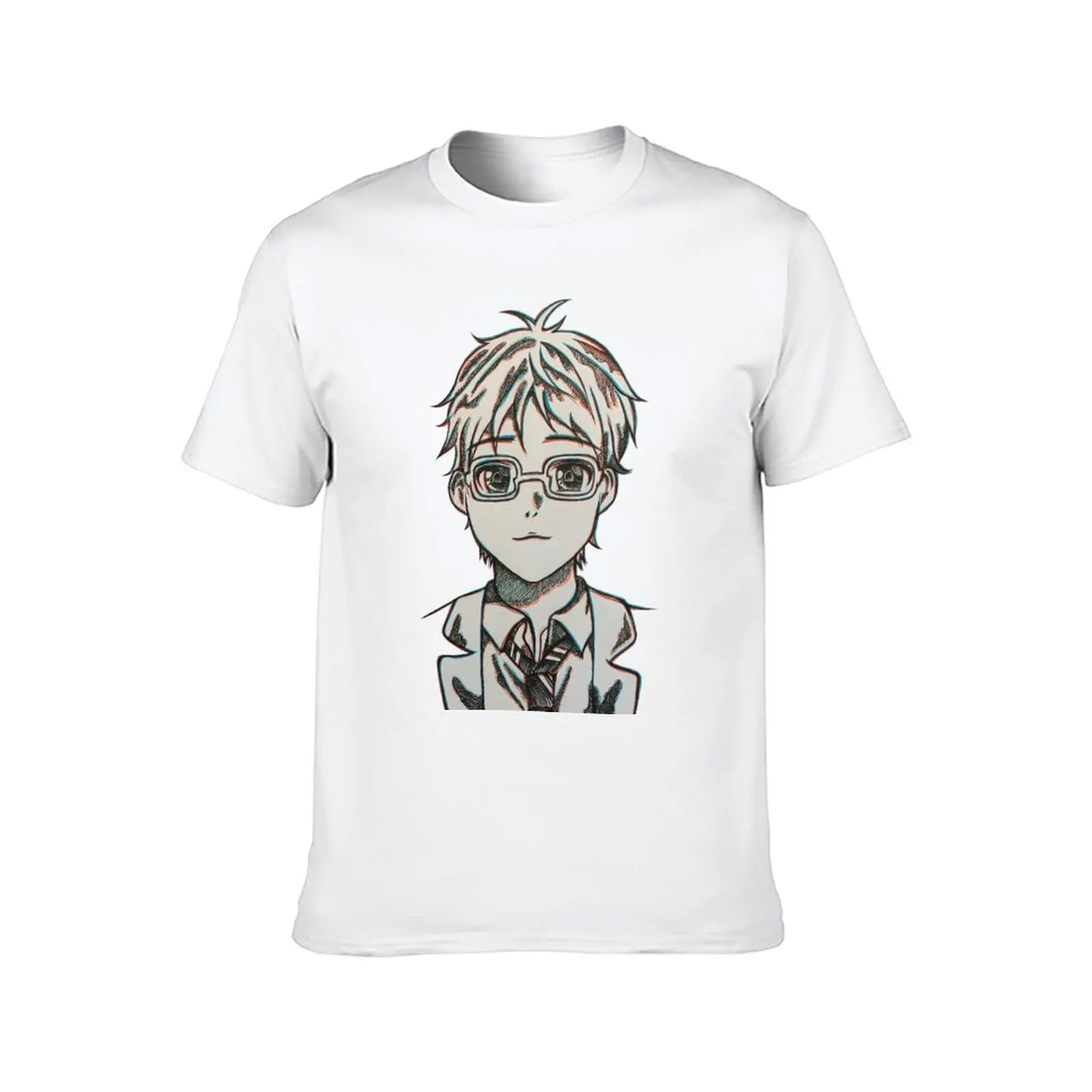 تي شيرت Kousei Arima تي شيرت قطن 100% تي شيرت رجالي تي شيرت قطني ثقيل