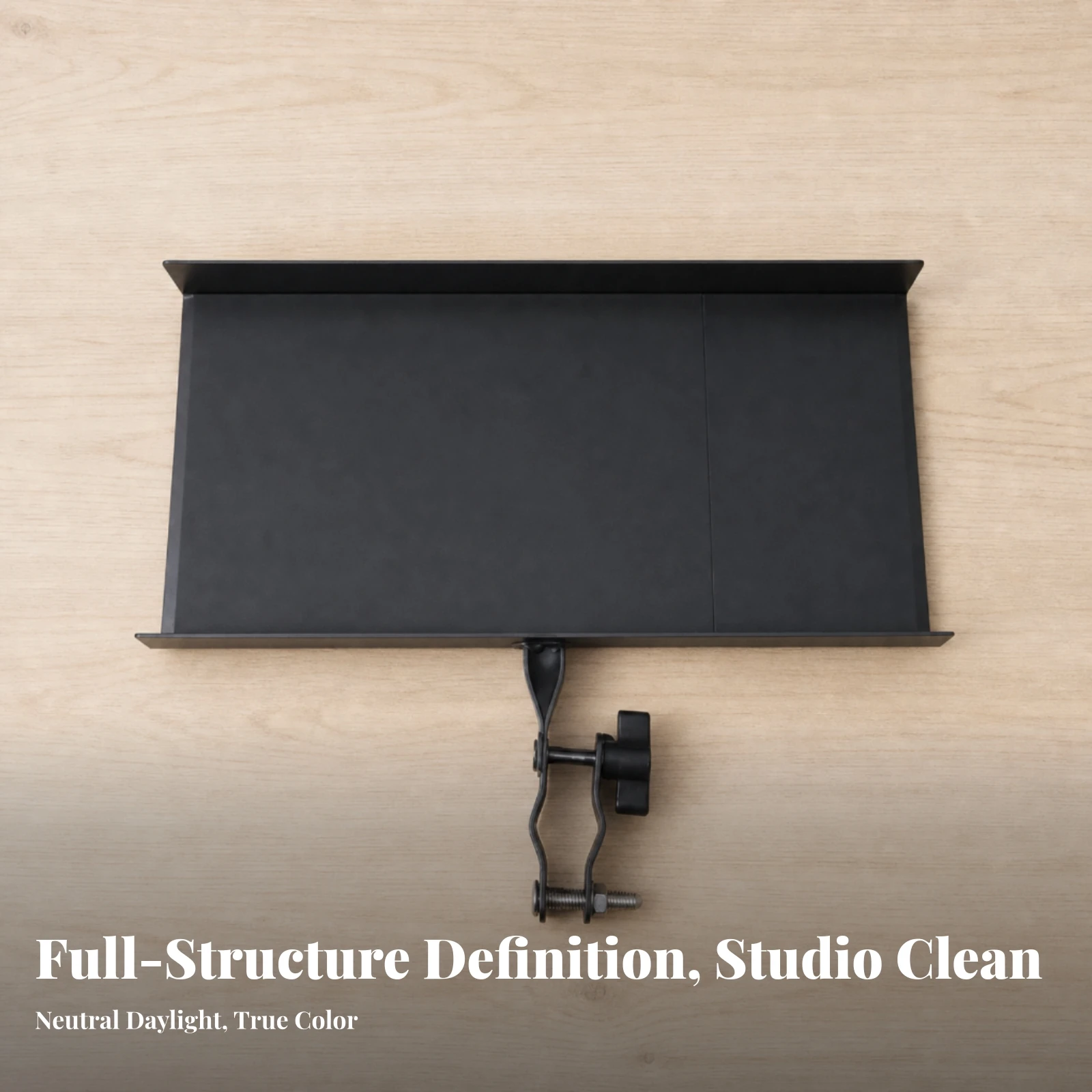 Music Stand Tray with Clamp Space-Saving Clamp-on Music Tray Accessory Sturdy Compatible for Musicians, Rehearsals, Performances