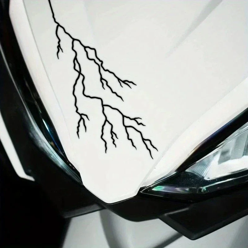1PC Crack Lightning Creative Motorcycle Sticker for DIY Motorbike Front Fairing Fuel Tank Helmet Vinyl Decals Scooter Decoration