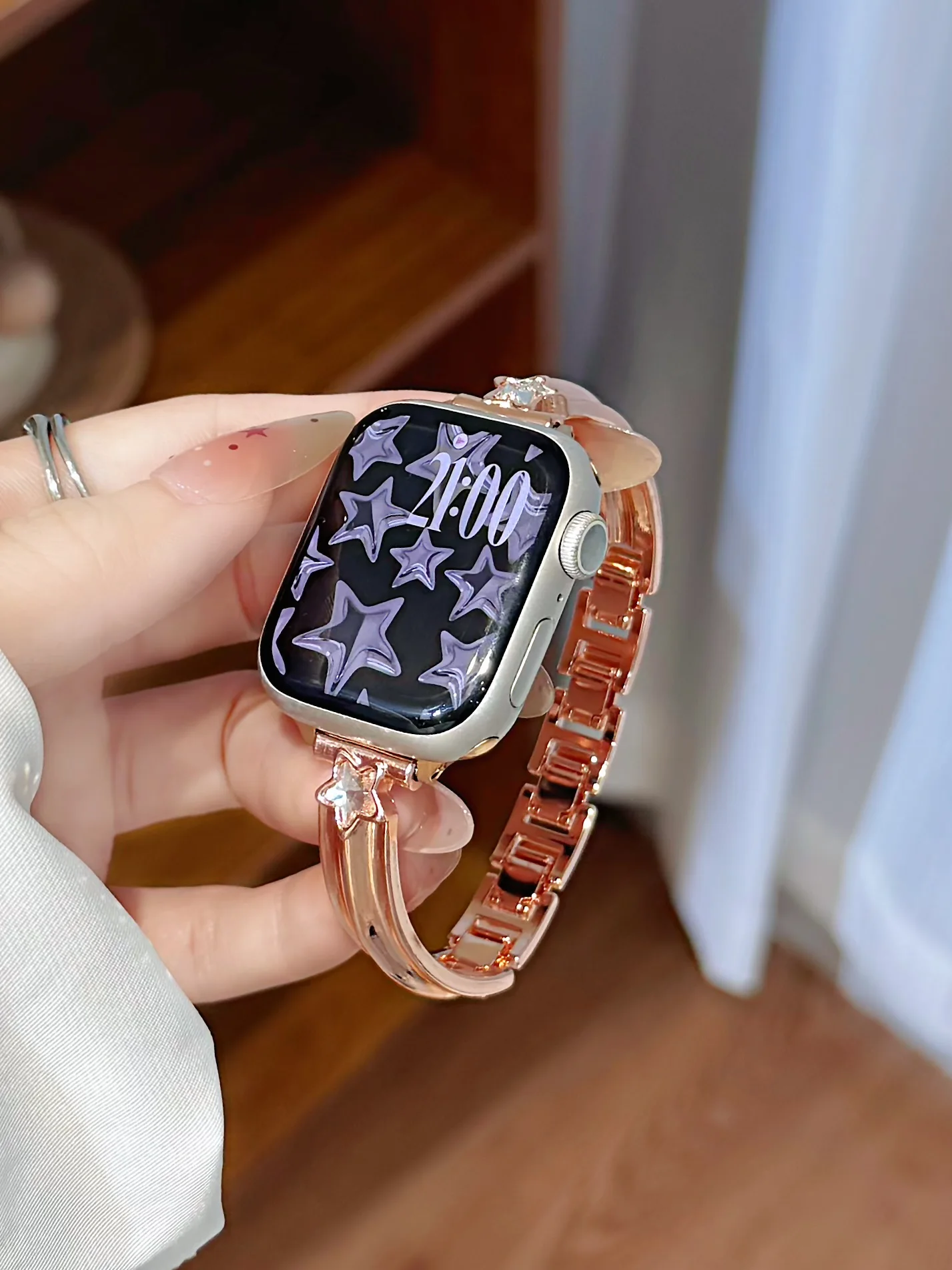 ممتاز لسوار Wave Star ساعة أبل وسلسلة S10/8/7/6/3/4/5/9 41 مم 38 مم 42 مم 44 مم 40 مم 45 مم 46 مم حزام