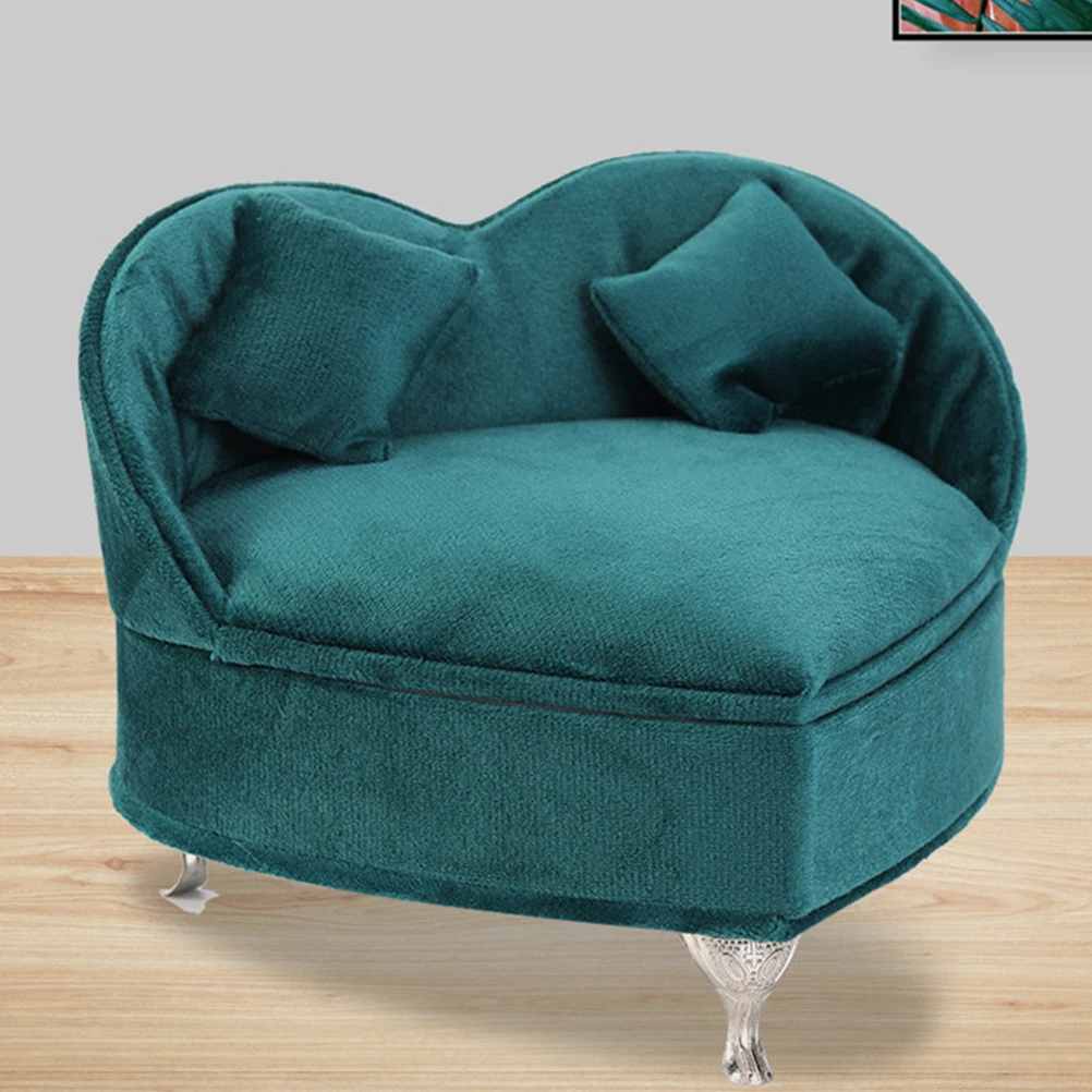 

Love Sofa Jewelry Box Travel Case Traveling Light Luxury Storage Green Jewellery Organizer for Women