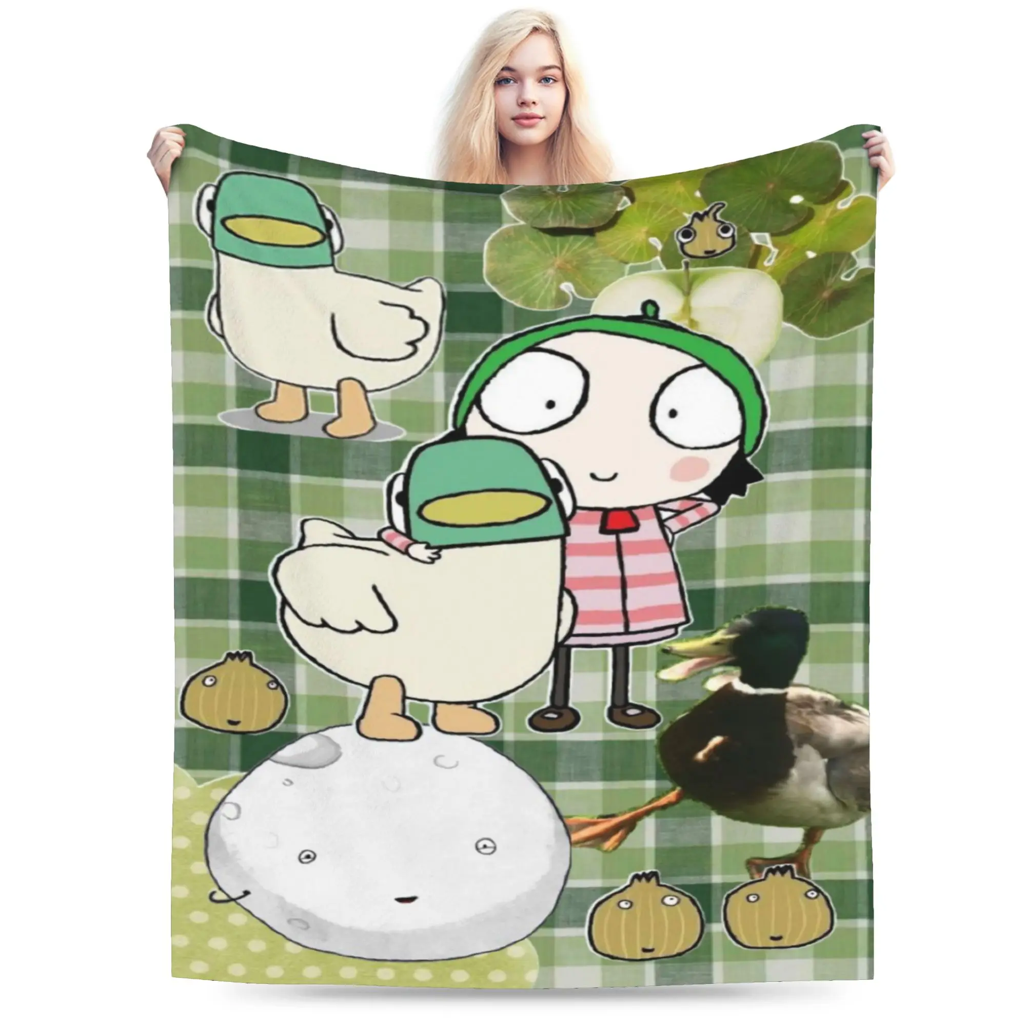 Sarah And Duck Blankets Lightweight Thin Fleece Comfortable Present  Throw Blanket Quilt