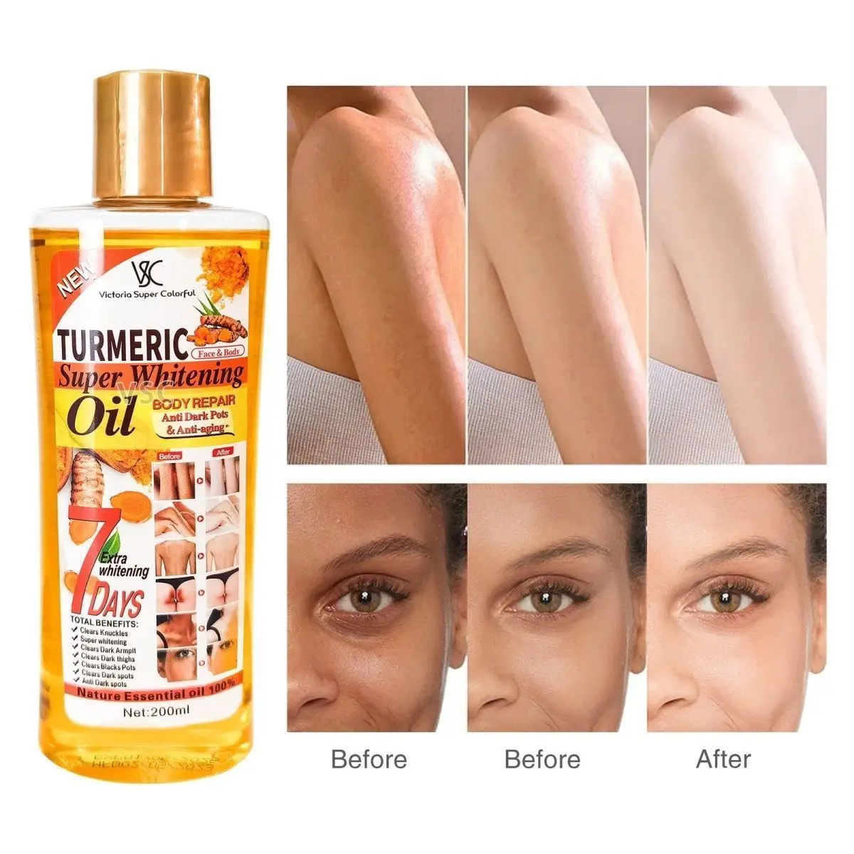 Moisturizing Massage Oil, Ginger Turmeric Argan Oil Blend Facial Body Nourishing Essential Oil Soft Skin Care