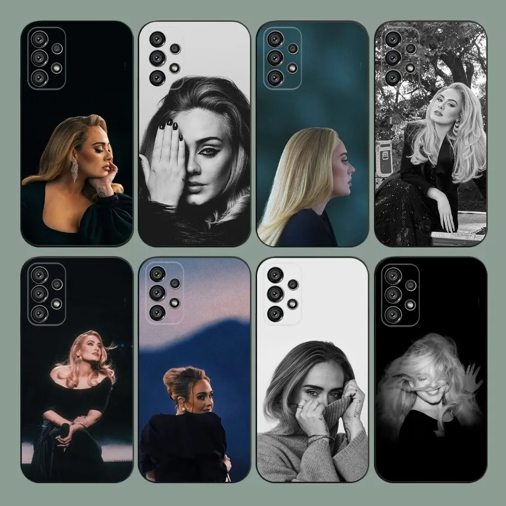 

Singer Adele A- Adkins Phone Case For Samsung Galaxy A20,A21s,A22,A31,A32,A52,A53,A72,73,A80,A91 Soft Black Cover