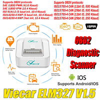 Viecar Car Diagnostic Scanner Bluetooth 4.0 PIC18F25K80 Code Reader OBD2 Auto Diagnostic Scanner for Android/IOS ELM327 V1.5