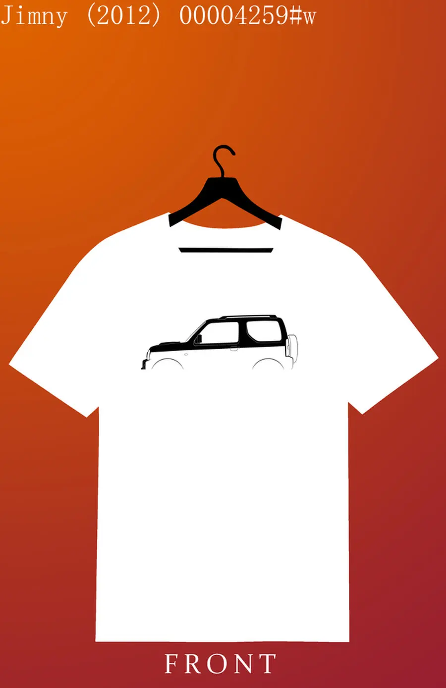 

Car Lovers T-shirt Suzu car Jimny Men's and Women's Short-Sleeved with Patterns for Summer