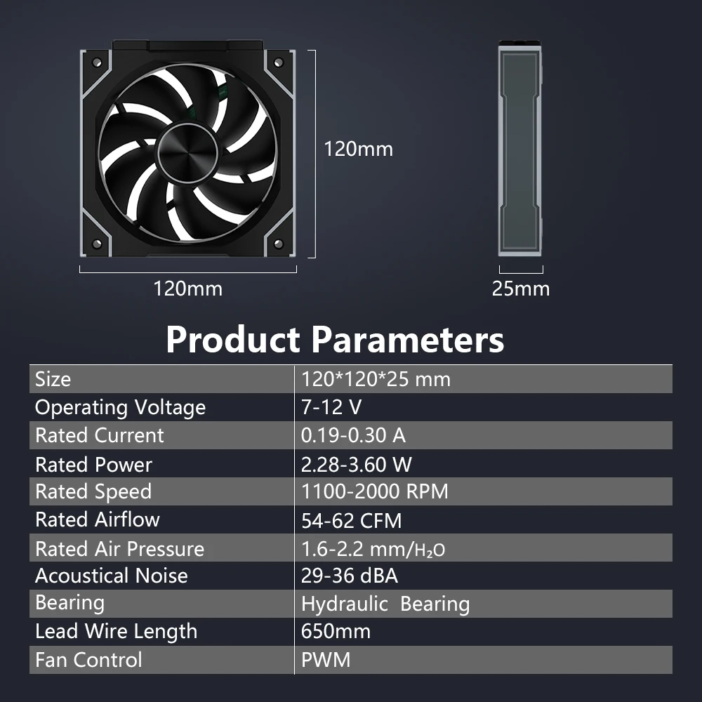 Модульный охлаждающий вентилятор SOONCOOL для корпуса игрового ПК 120*120*25 мм ШИМ-кулер ARGB для корпуса компьютера, 3 шт.