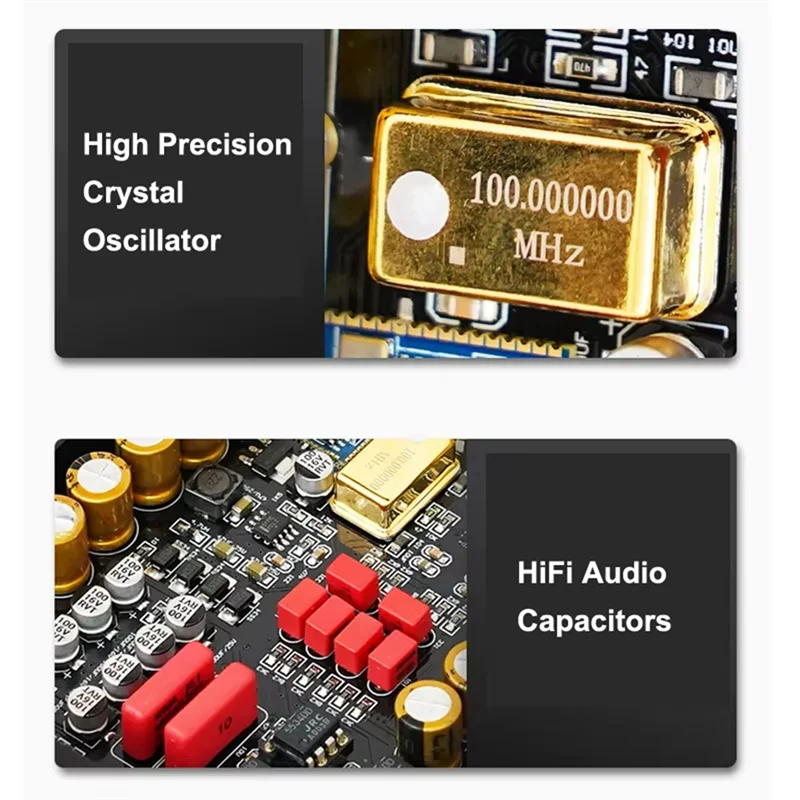 

A16Q-QCC5125 DAC Board ES9038Q2M USB Bluetooth LDAC APTX-HD JRC5532DD JRC55324DD HIFI Sound Decoder