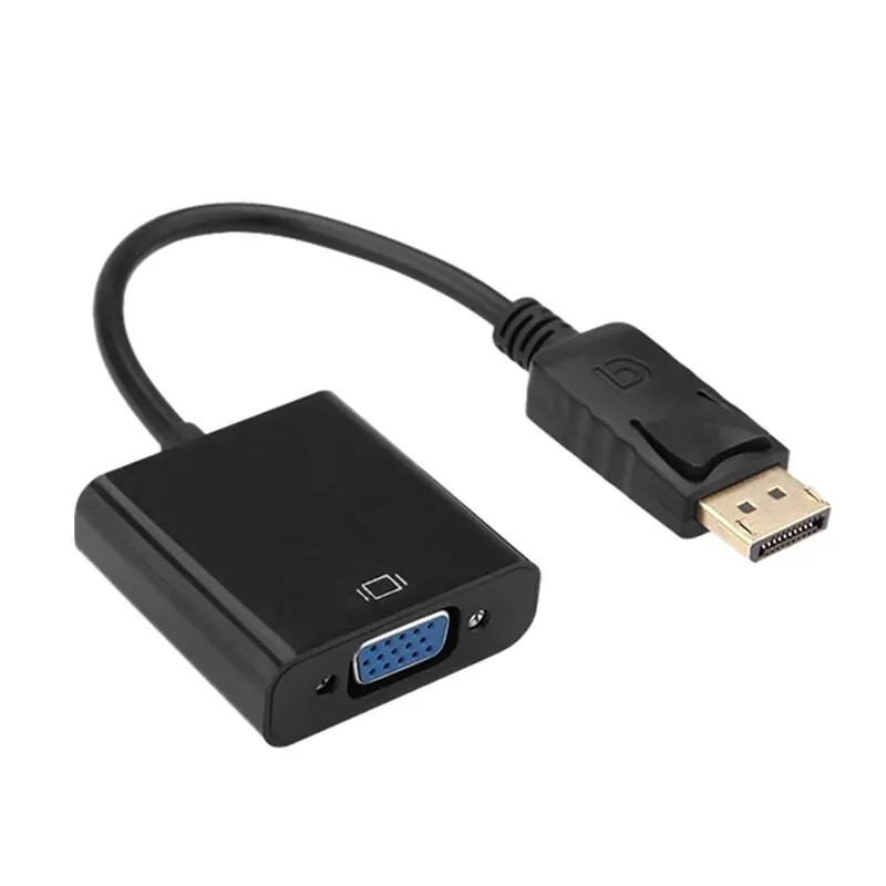 DisplayPort naar VGA-adapter 1080p DP mannelijk naar VGA vrouwelijk converterkabel voor projector TV computer laptop pc