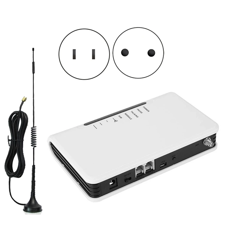 무선 터미널 흰색 플라스틱 4G DTMF, 데스크탑 유선 전화 오디오 카세트 셀룰러 카드 (US 플러그)