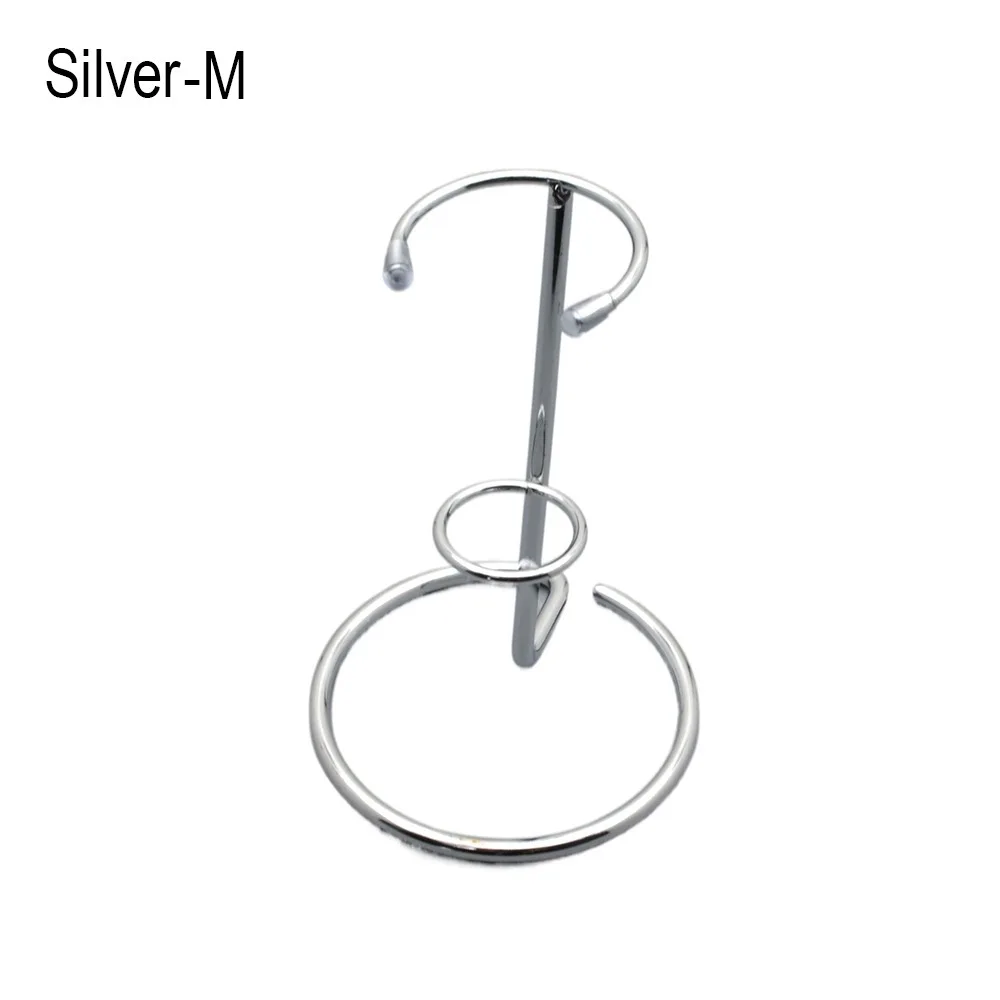 Iron Crystal Display Stand Ornament Round Base Design Wand Display Stand Holder Faux Crystal Storage Support