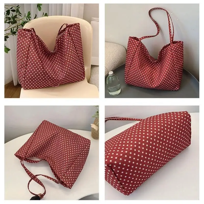 

D46D Негабаритная сумка Canvas Retro красная точка