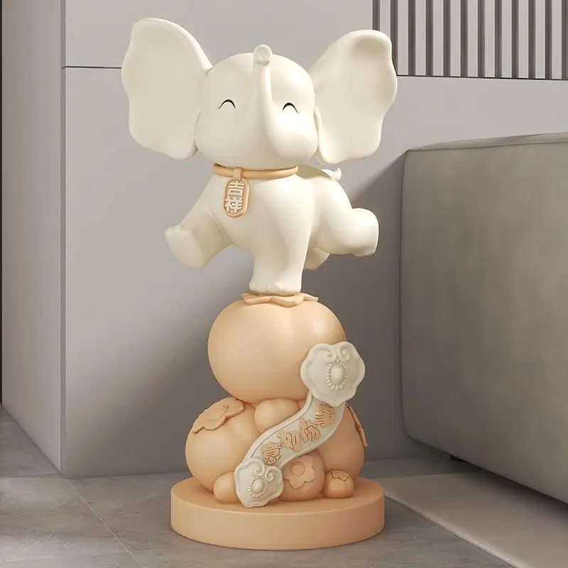 Meaning good elephant wishful decoration Zhaocai creative modern living room porch shoe cabinet decoration housewarming gift