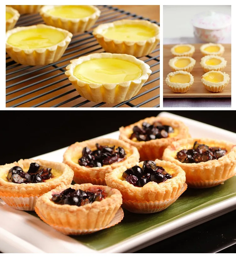 10Pcs/Set Egg Tart Molds Stainless Steel Cupcake Mold Thickened Reusable Cake Cookie Mold Tin Kitchen Baking Tool Cake Molds